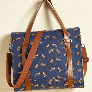 ModCloth Camp Director Zipped Tote: fox print